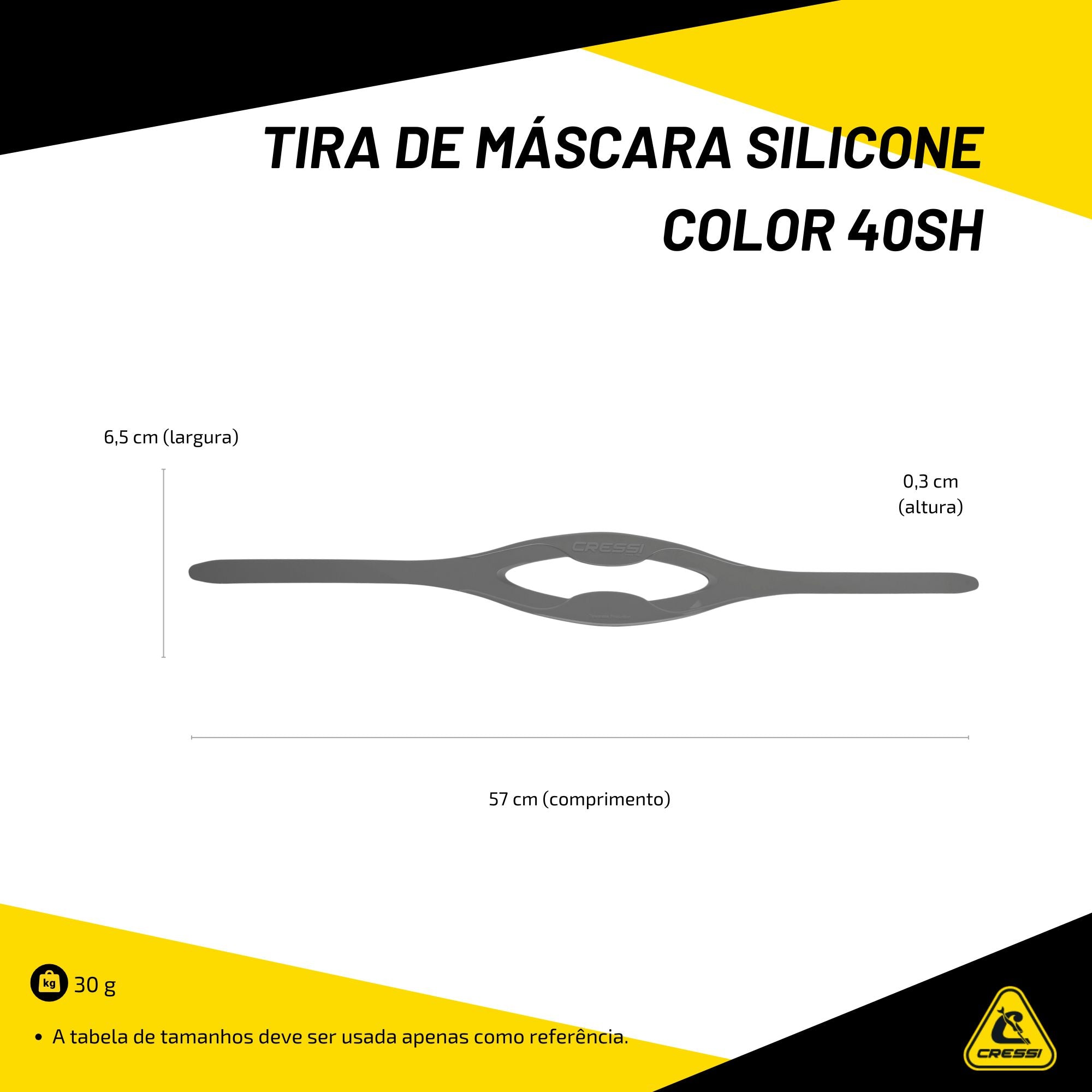 Tira de Máscara Cressi Silicone Color 40SH