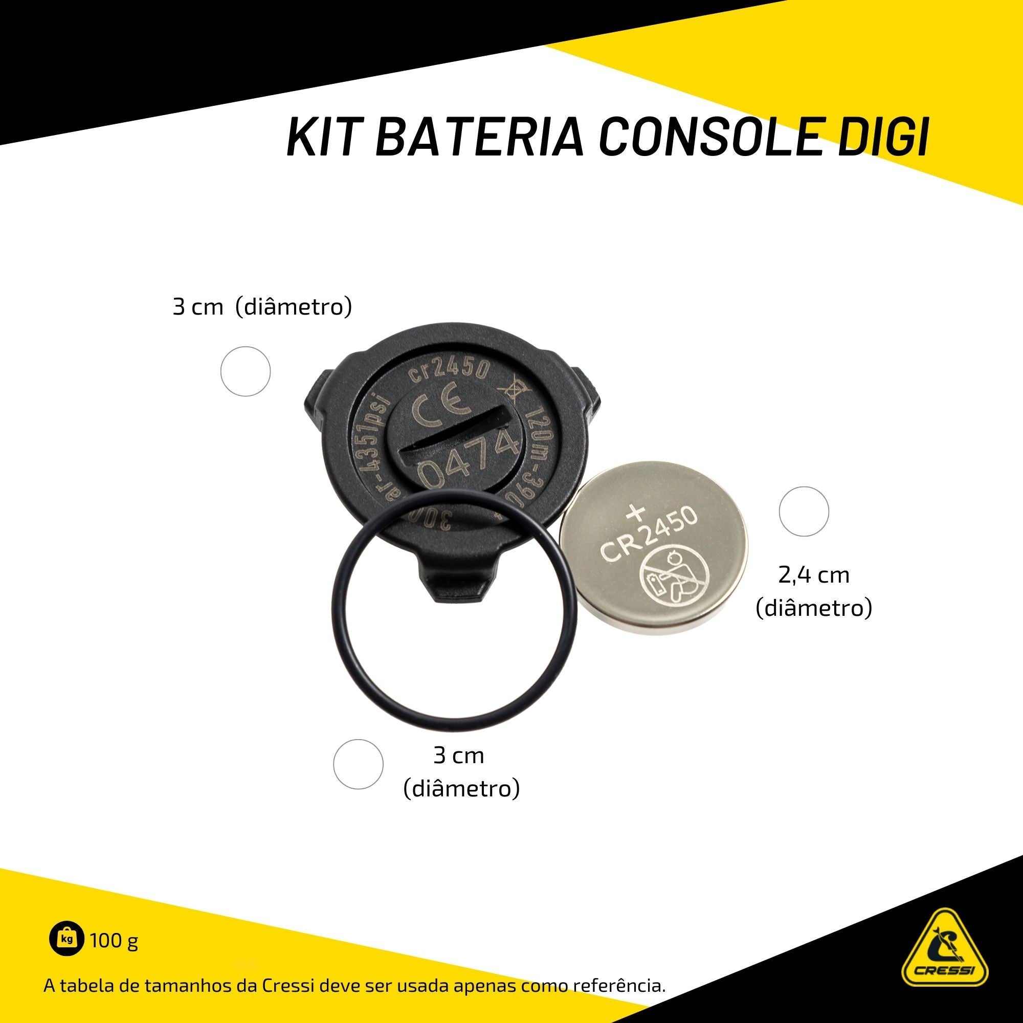 Kit Bateria Cressi Console Digi