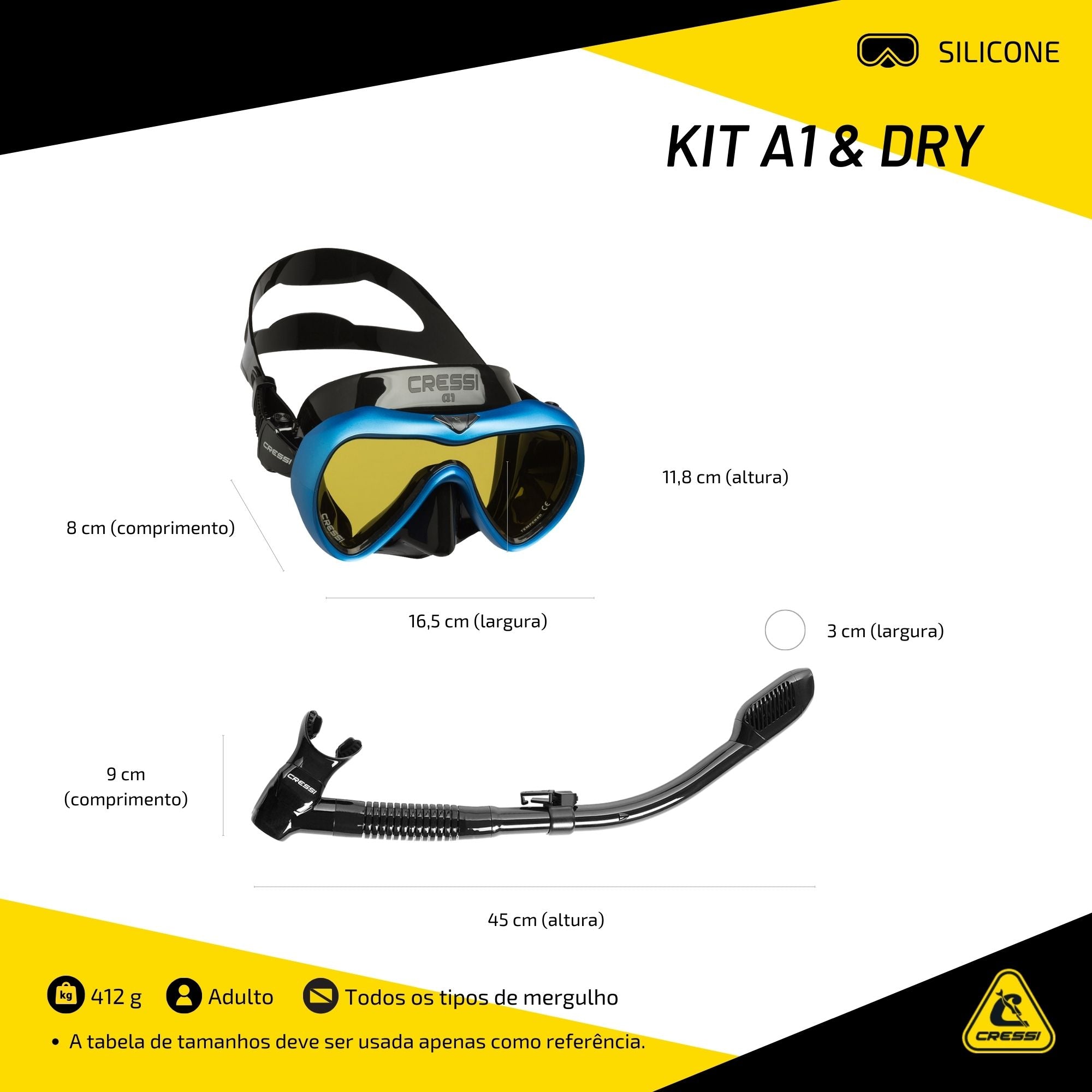 Kit Cressi A1 & Dry