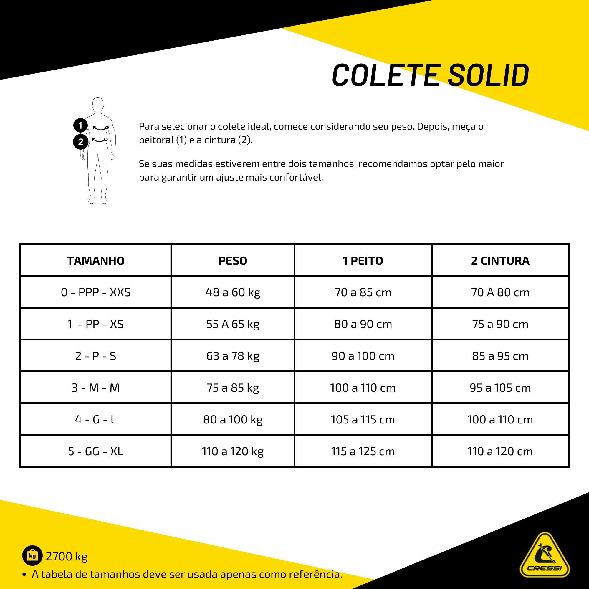 Colete Cressi Solid