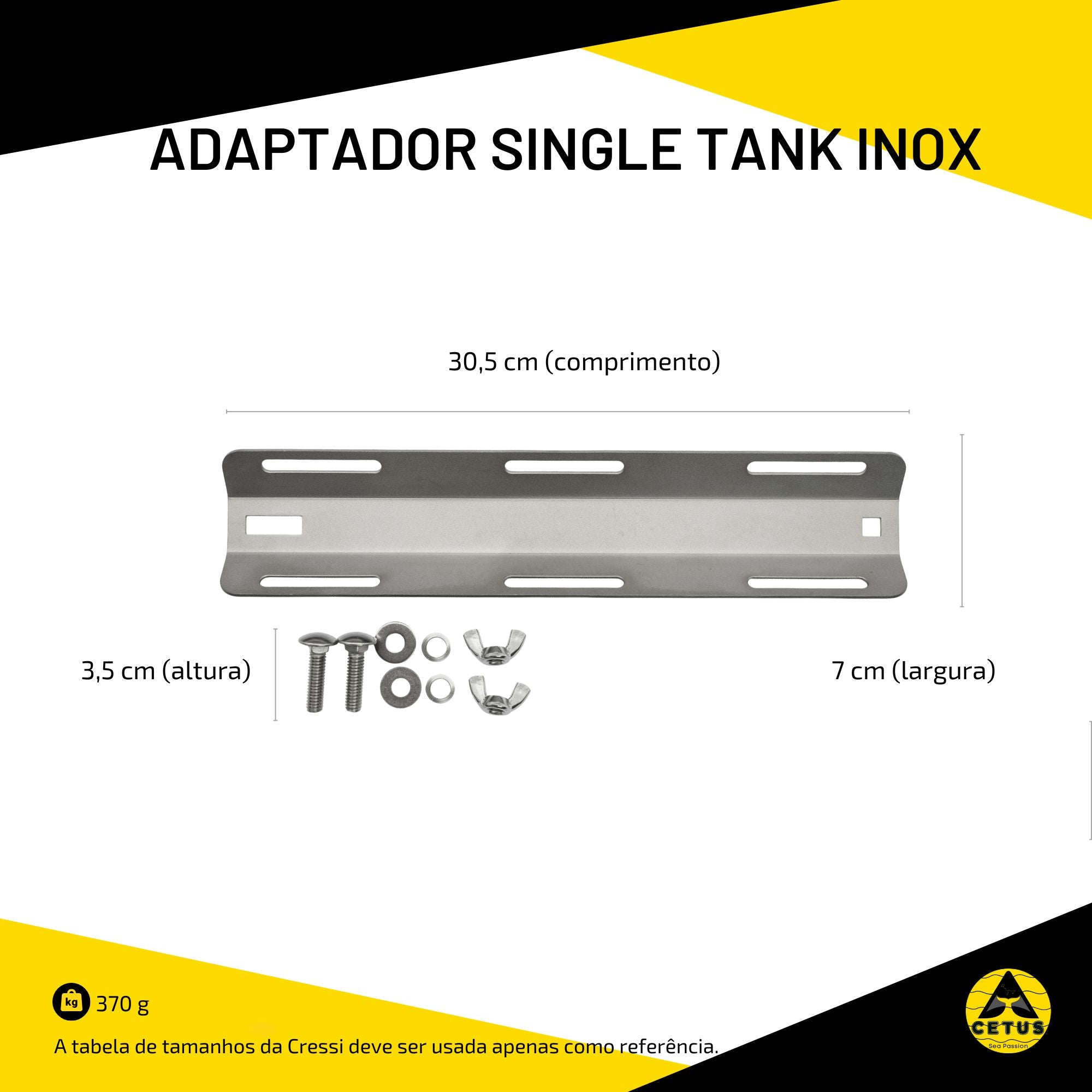 Adaptador Cetus Single Tank Inox