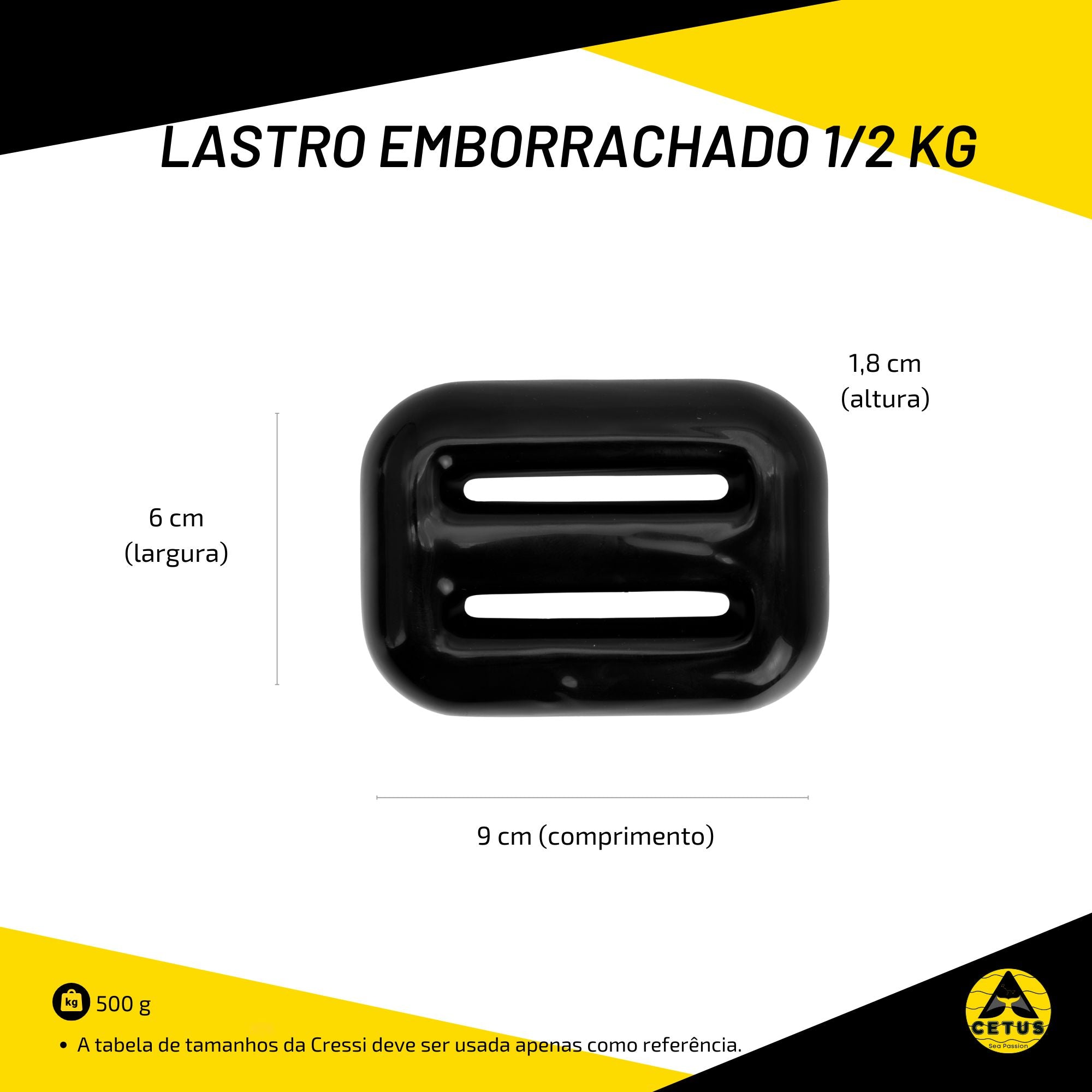 Lastro Emborrachado Cetus 1/2 Kg
