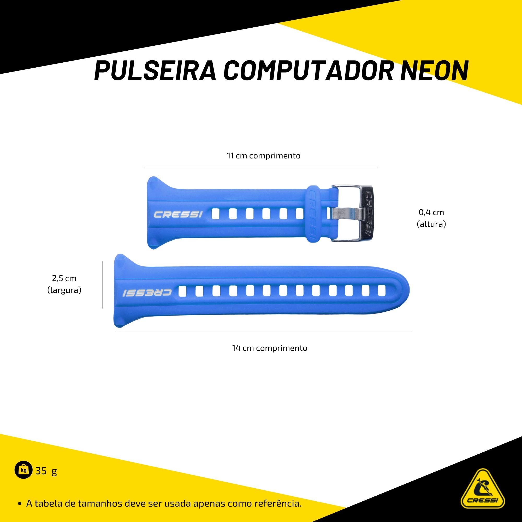 Pulseira Computador Cressi Neon Silicone