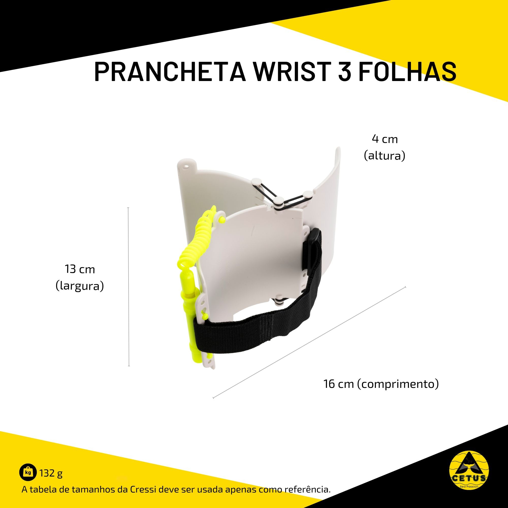 Prancheta Cetus Wrist 3 Folhas