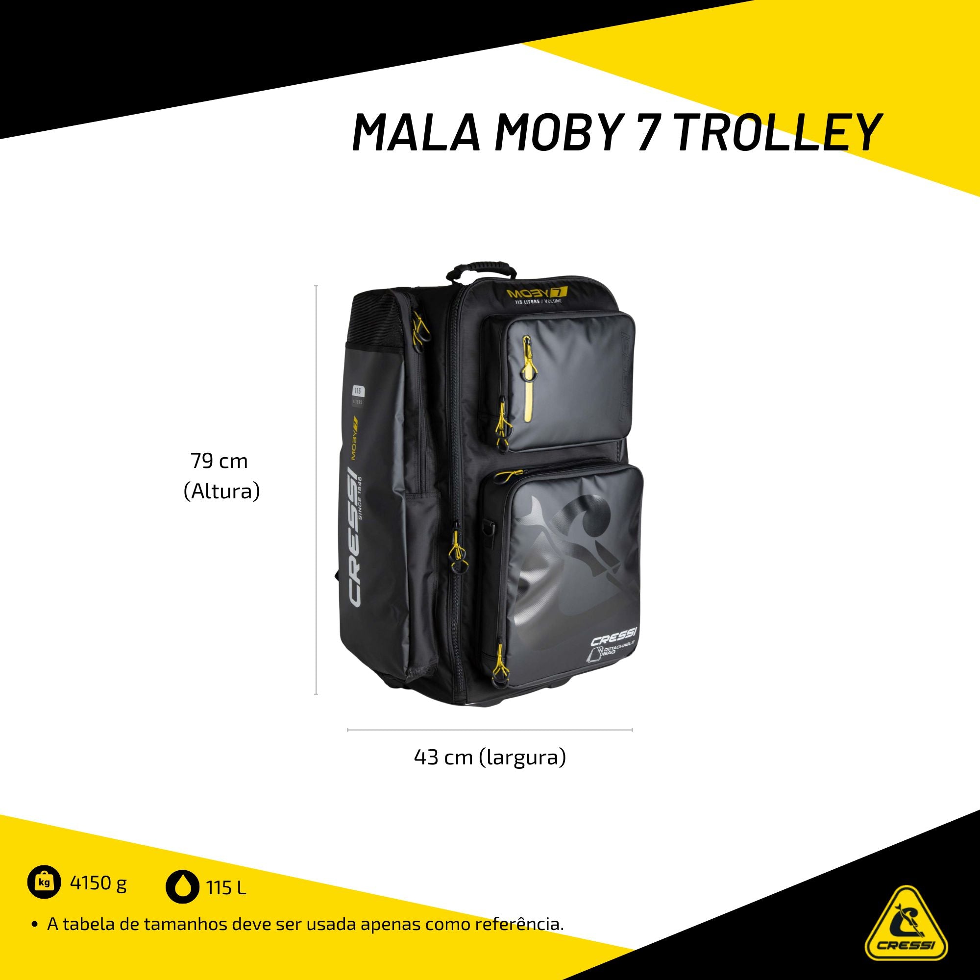 Mala Cressi Moby 7 Trolley
