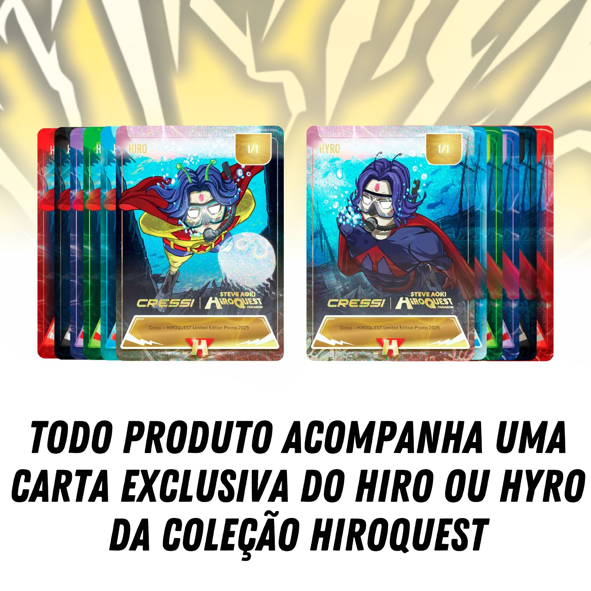 Máscara e Snorkel Cressi x Steve Aoki HiroQuest Limited Edition